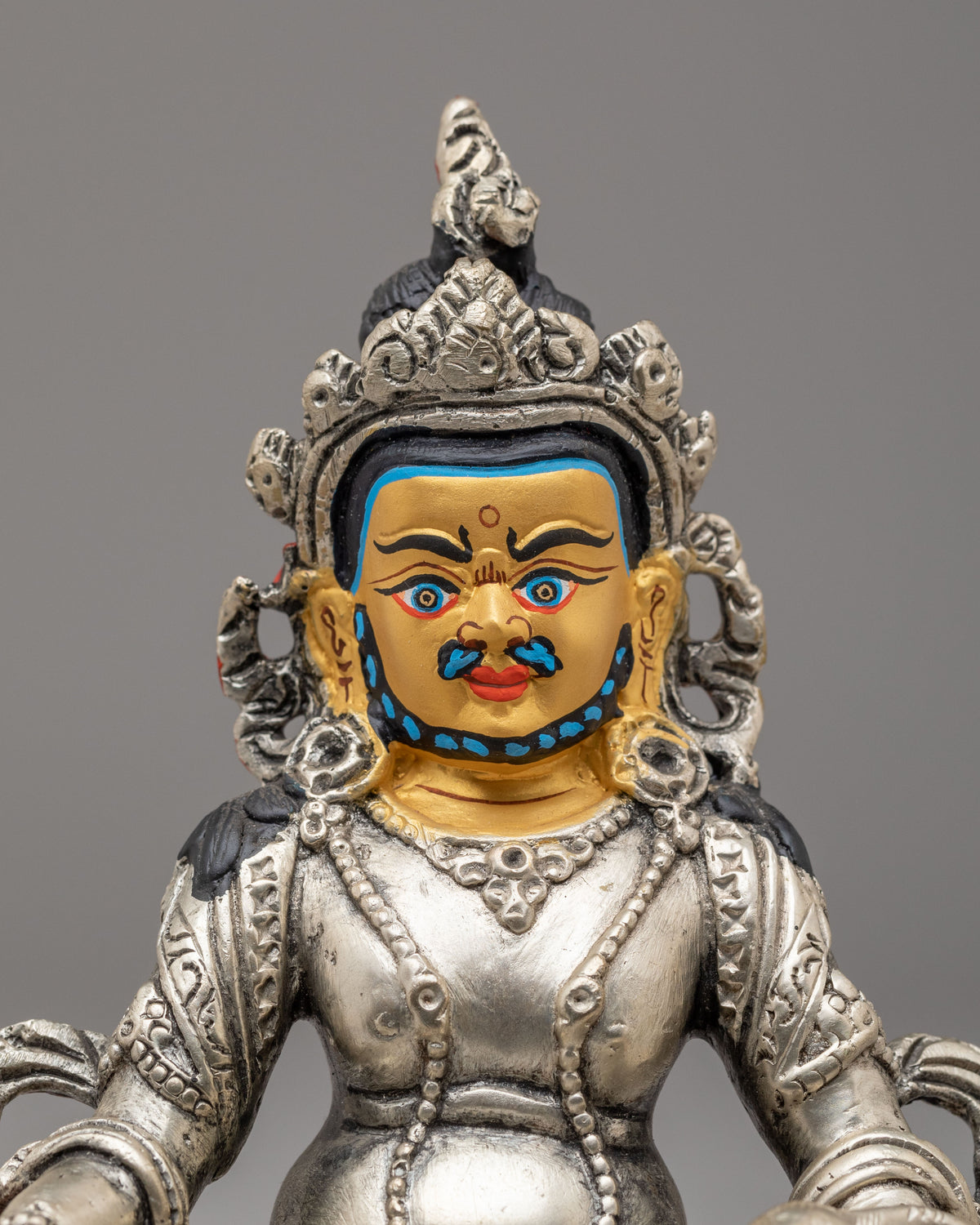 Sacred Dzambhala Buddhist Sculpture | Handcrafted Wealth Deity Statue