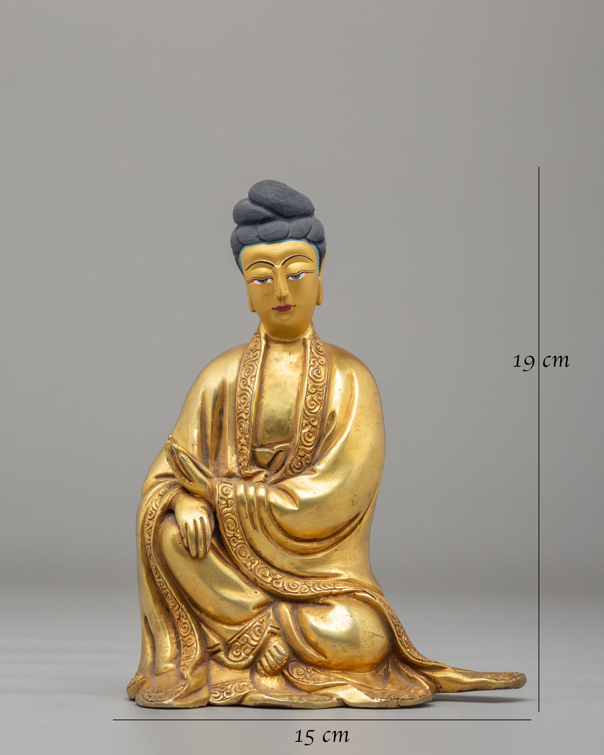 Buddhist Shrine Guanyin Sculpture | Gold Plated Buddhist Artwork