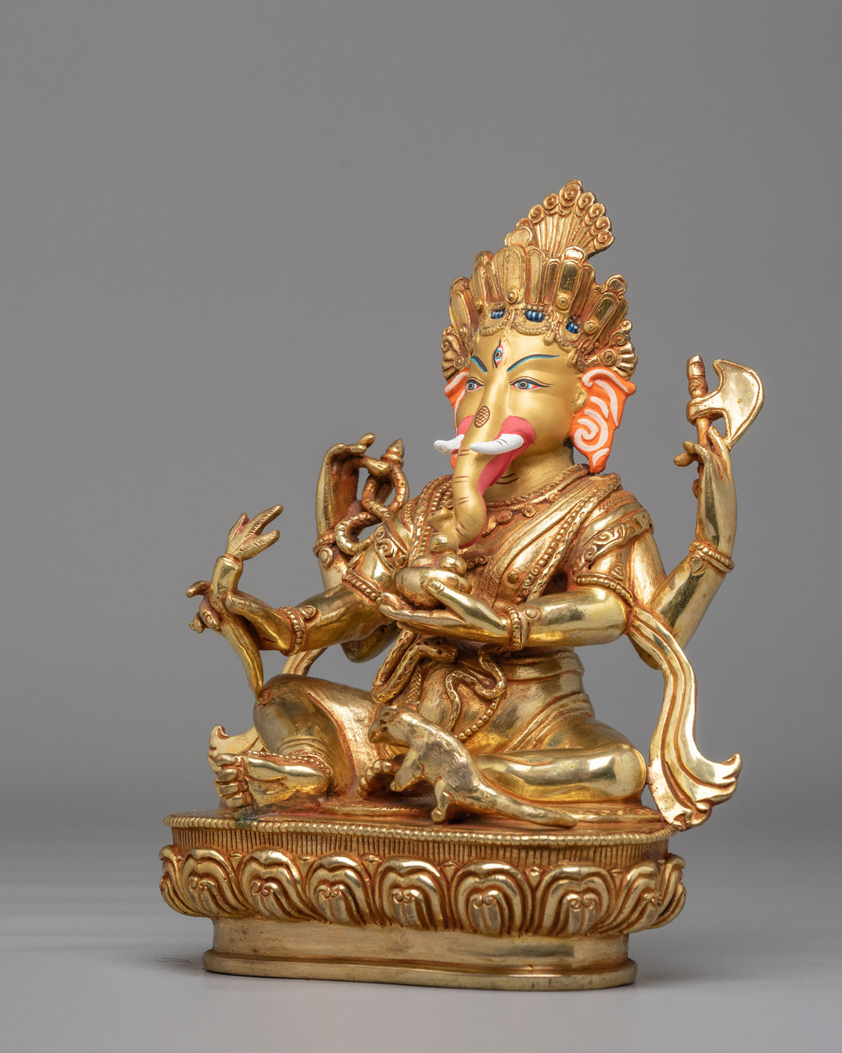Handcrafted Ganesh Altar Statue | Hindu Deity Figurine for Spiritual Home Decor