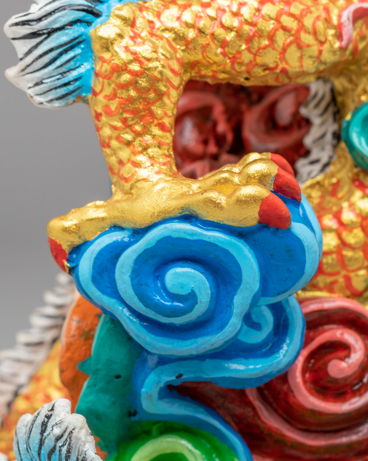 Mythical Dragon Sculpture | Handcrafted Tibetan Artwork