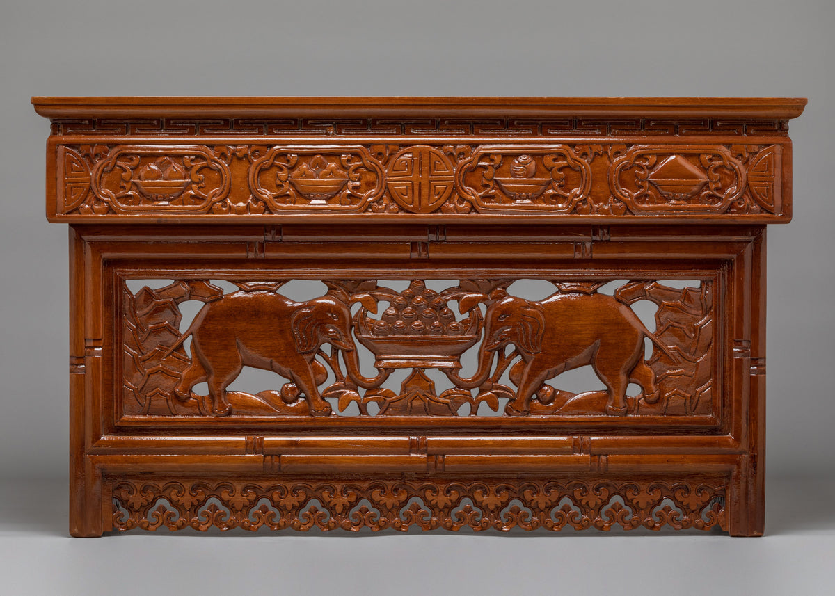 Traditional Tibetan Furniture Piece | Handcrafted Wooden Decorative Table