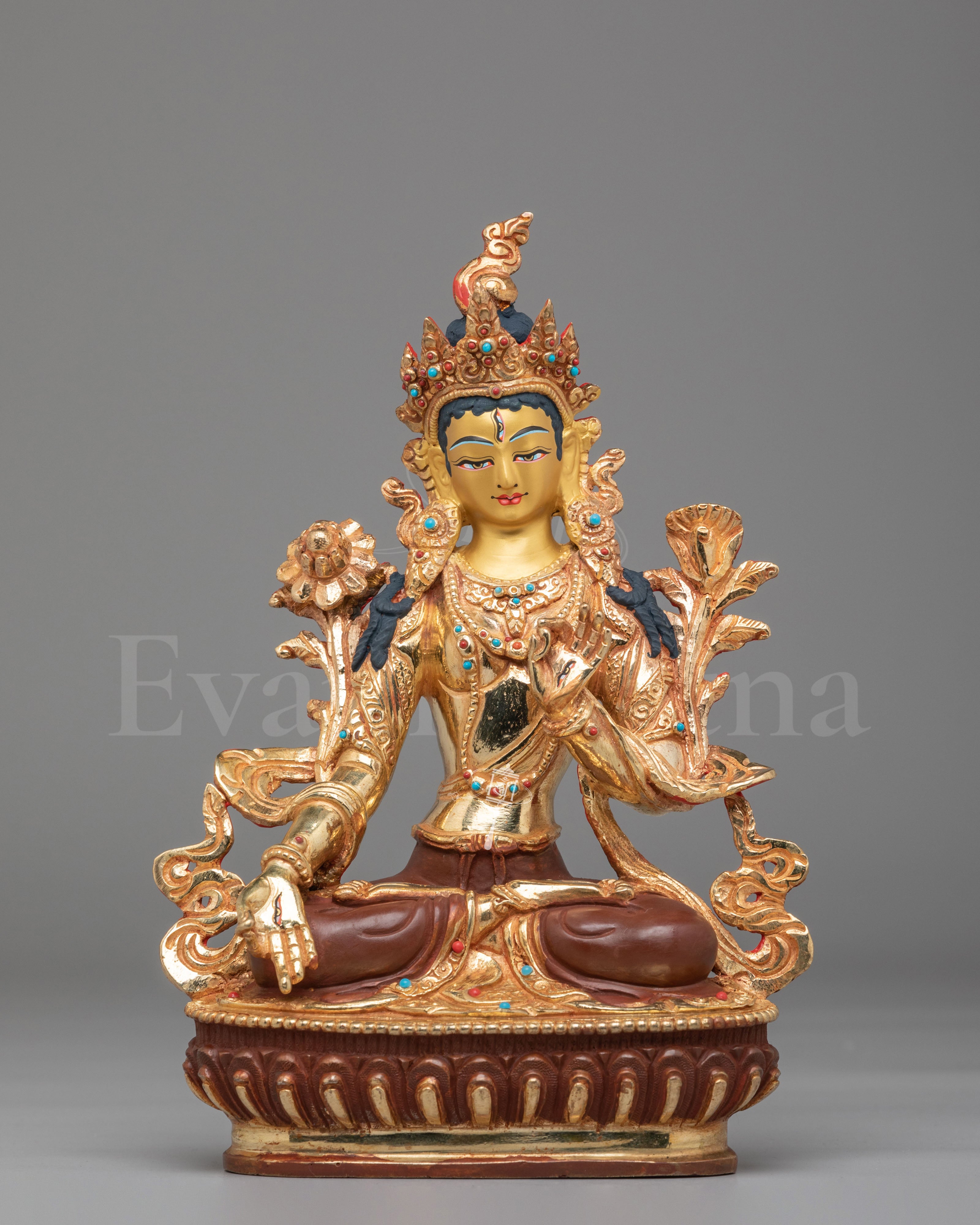 Buddhist Altar White Tara Sculpture 