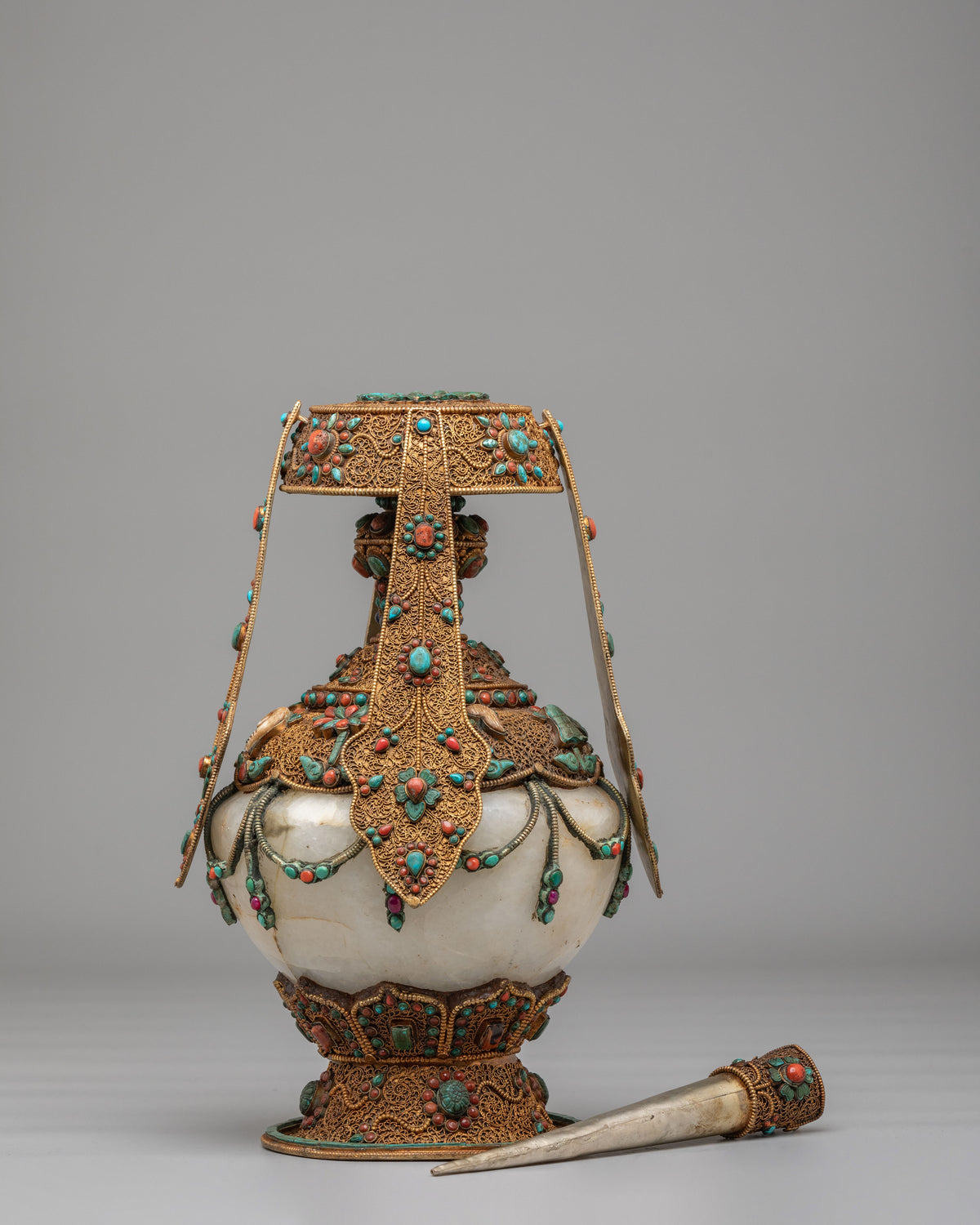 Buddhist Longevity Ritual Vase | Perfect for Altar and Meditation