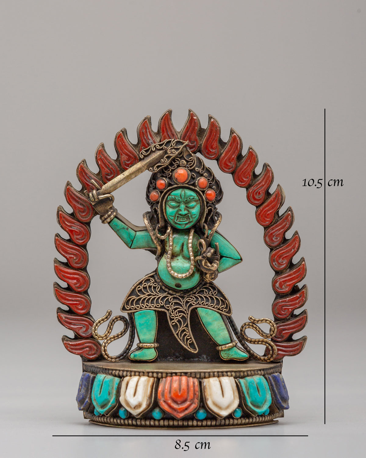 Black Manjushri Statue for Buddhist Altar | Tibetan Wisdom Deity Sculpture