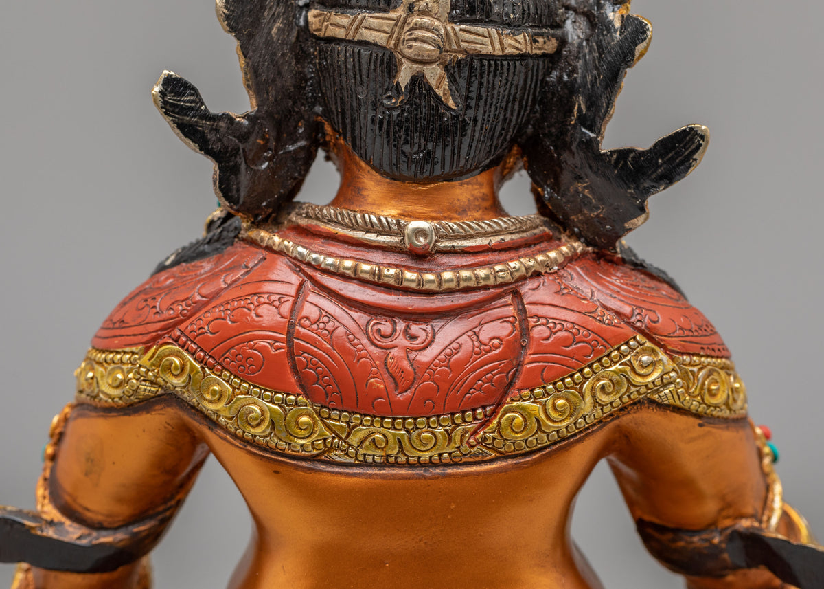 Traditional Dzambhala Altar Statue | Wealth Deity Buddhist Artwork