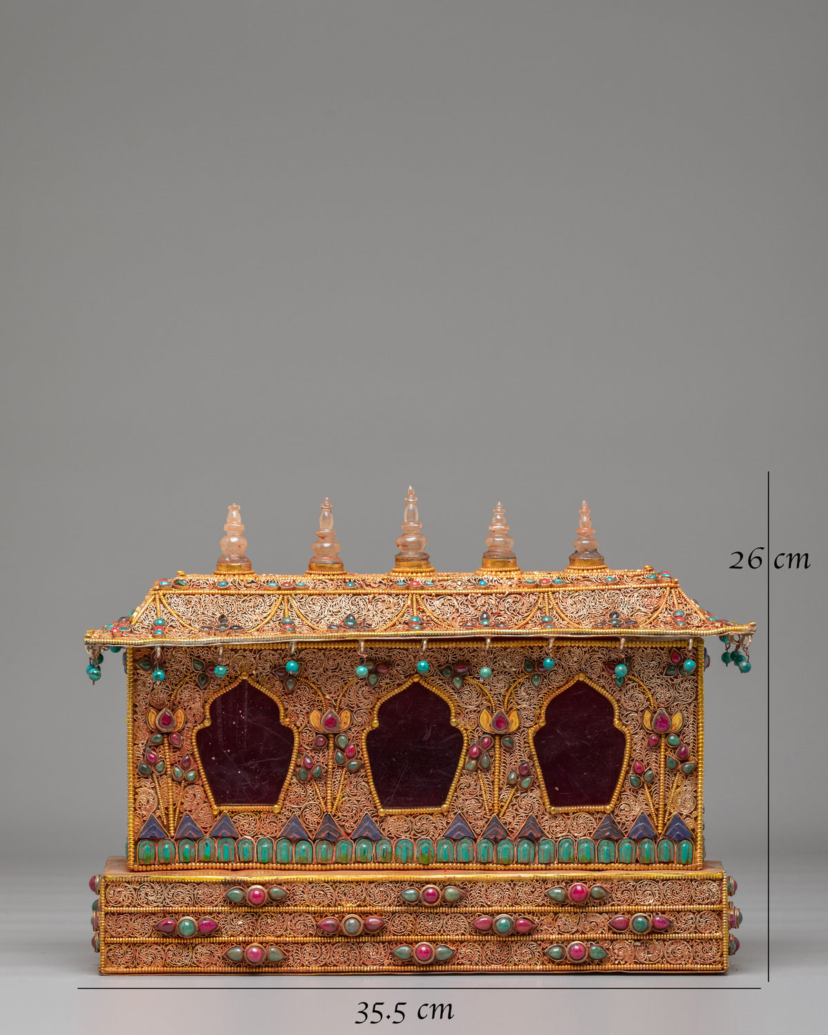 Tibetan Buddhist Spiritual Altar Box | Hand carved Meditation Box