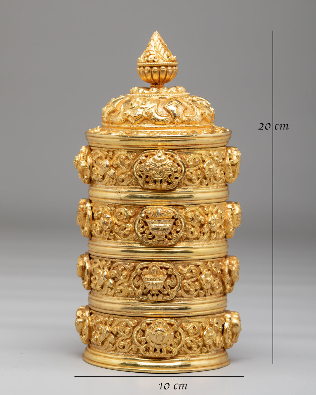 Traditional Ritual Dhupur Rice Pot | Handcrafted Tibetan Offerings Vessel