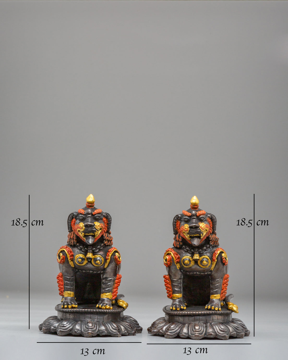 Handmade Snow Lion Set Sculpture | Perfect for Spiritual Decor