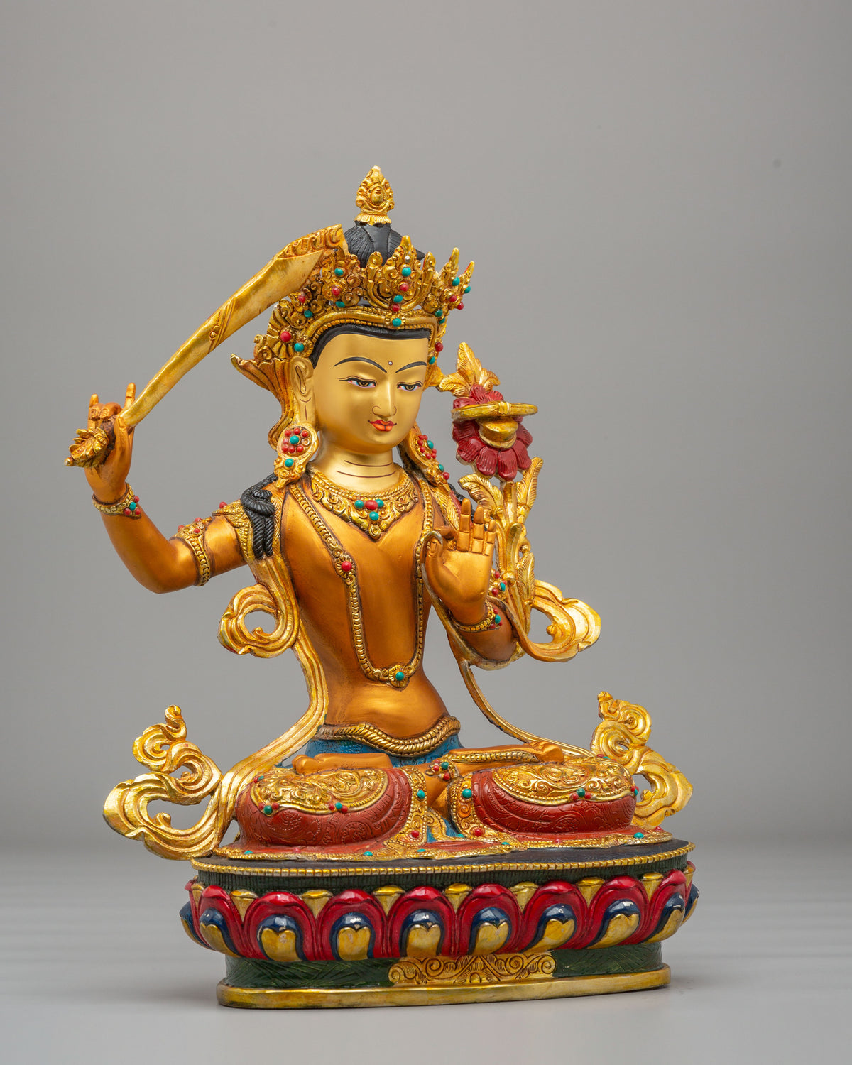Handcrafted Manjushri Wisdom Statue | Symbol of Wisdom and Enlightenment