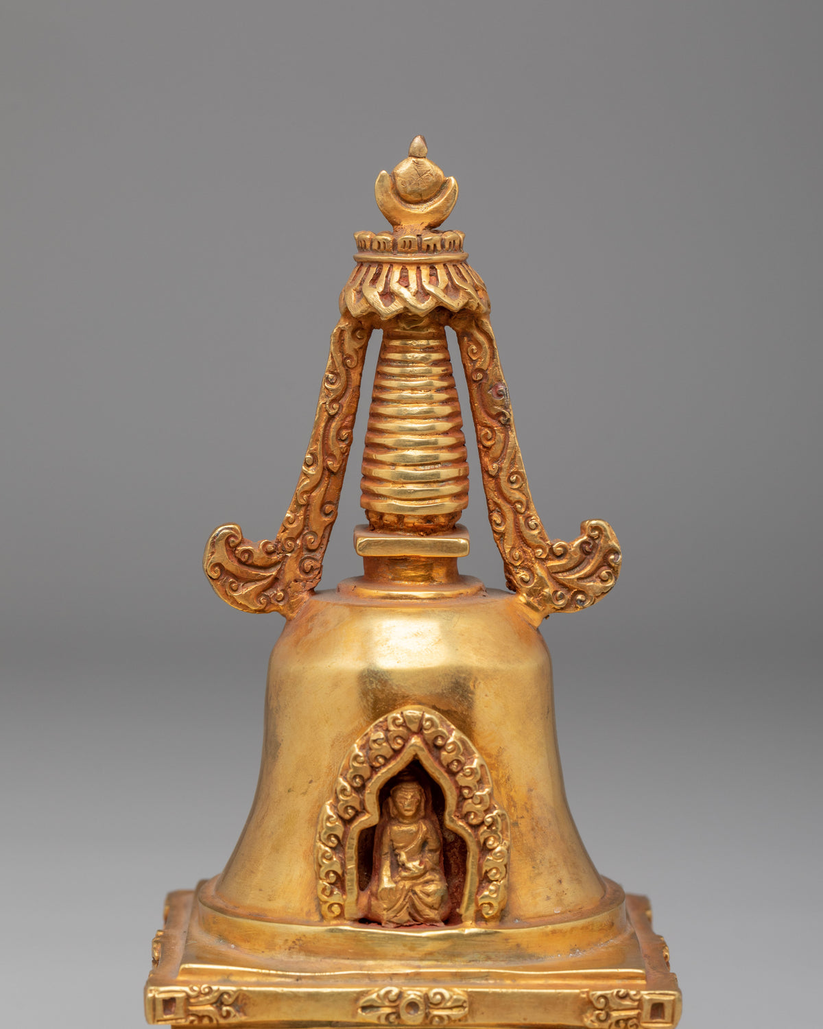 Gold Plated Altar Stupa | Spiritual Meditation Decor