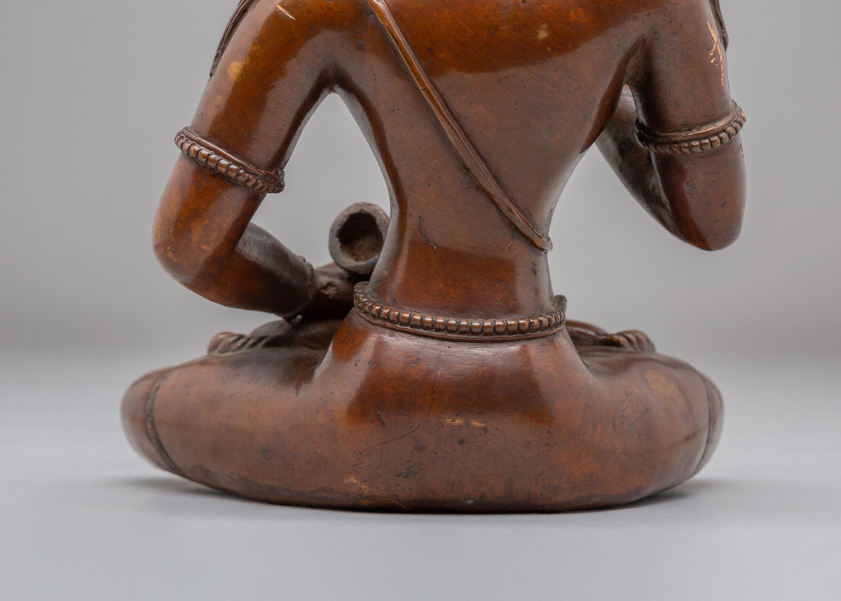 Vajrasattva Home Shrine Statue | Oxidized Copper Buddhist Art