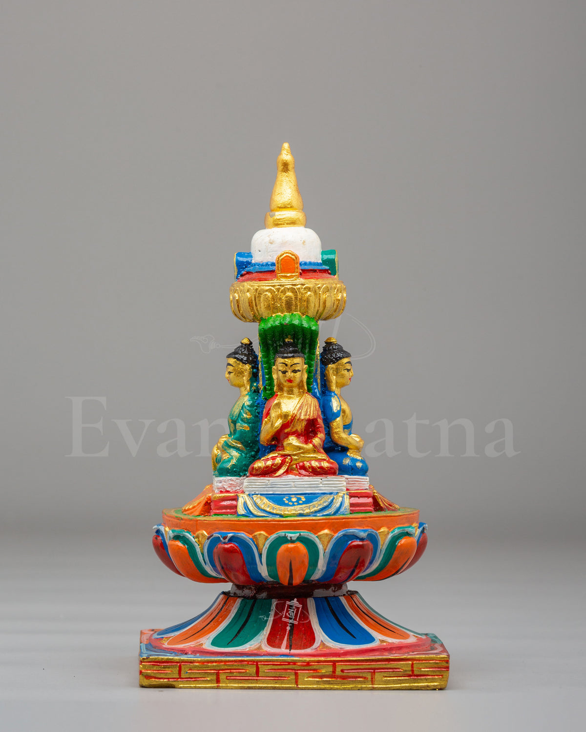 Stupa with Five Dhyani Buddhas 