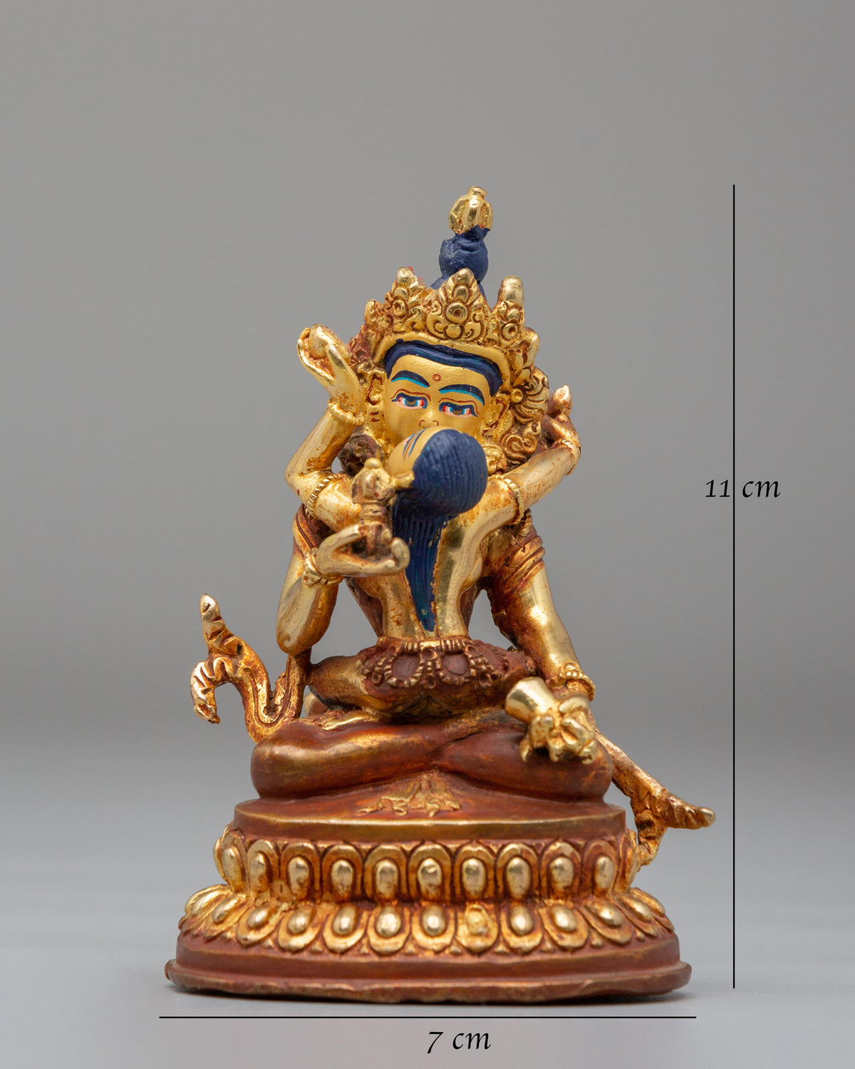 Vajrasattva Yab Yum Sculpture | Gold Gilded Copper