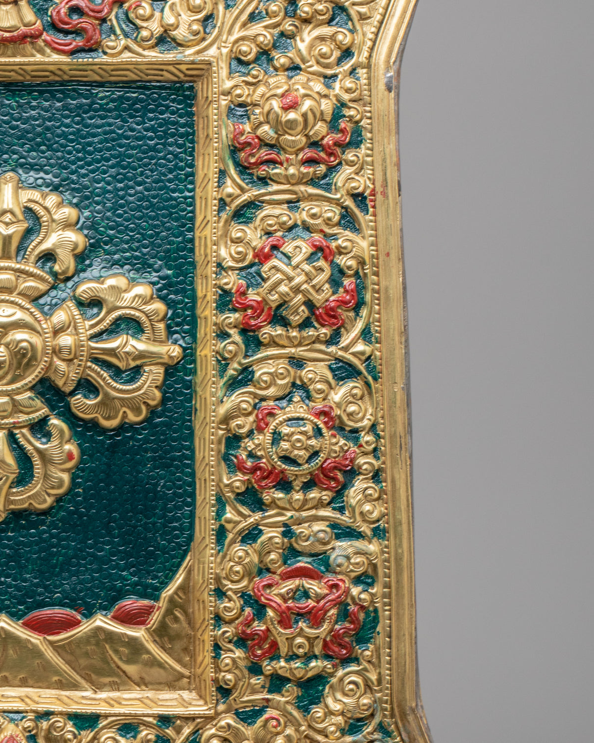 Traditional Bishwo Vajra Metal Thangka | Spiritual Artwork for Meditation