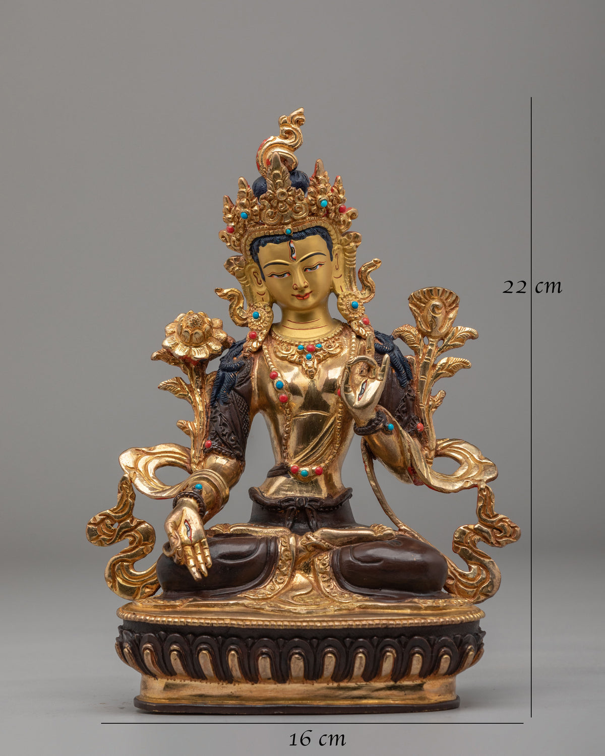 Tibetan Buddhist White Tara Statue for Altar | Sacred Altar Decor