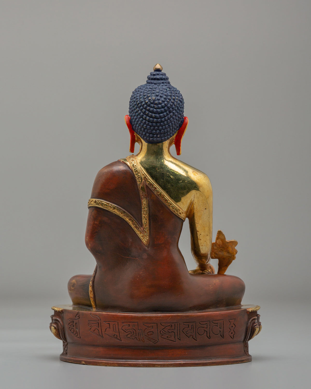 Sacred Medicine Buddha Sculpture | Gold Plated Buddhist Statue