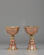 Handmade Tibetan Butter Lamp Set  