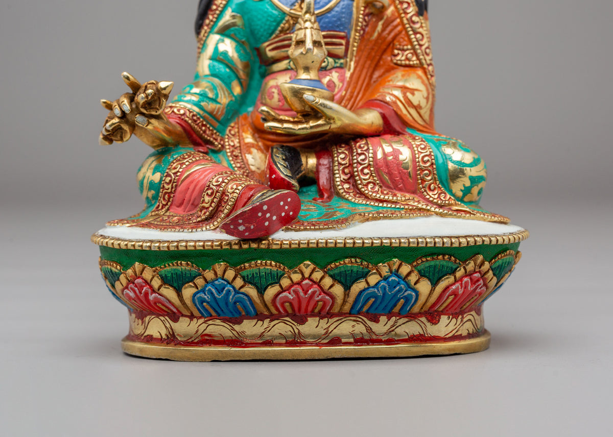 Traditional Tibetan Padmasambhava Statue | Copper Artwork