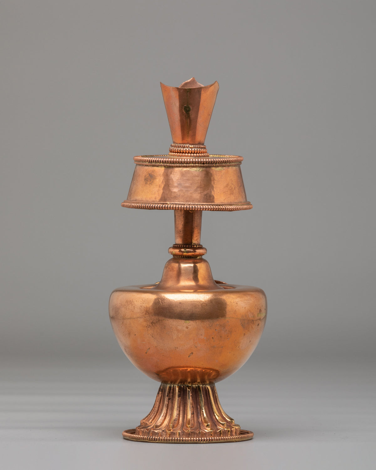 Buddhist Bhumba Offering Vessel | Tibetan Copper Ritual Vase