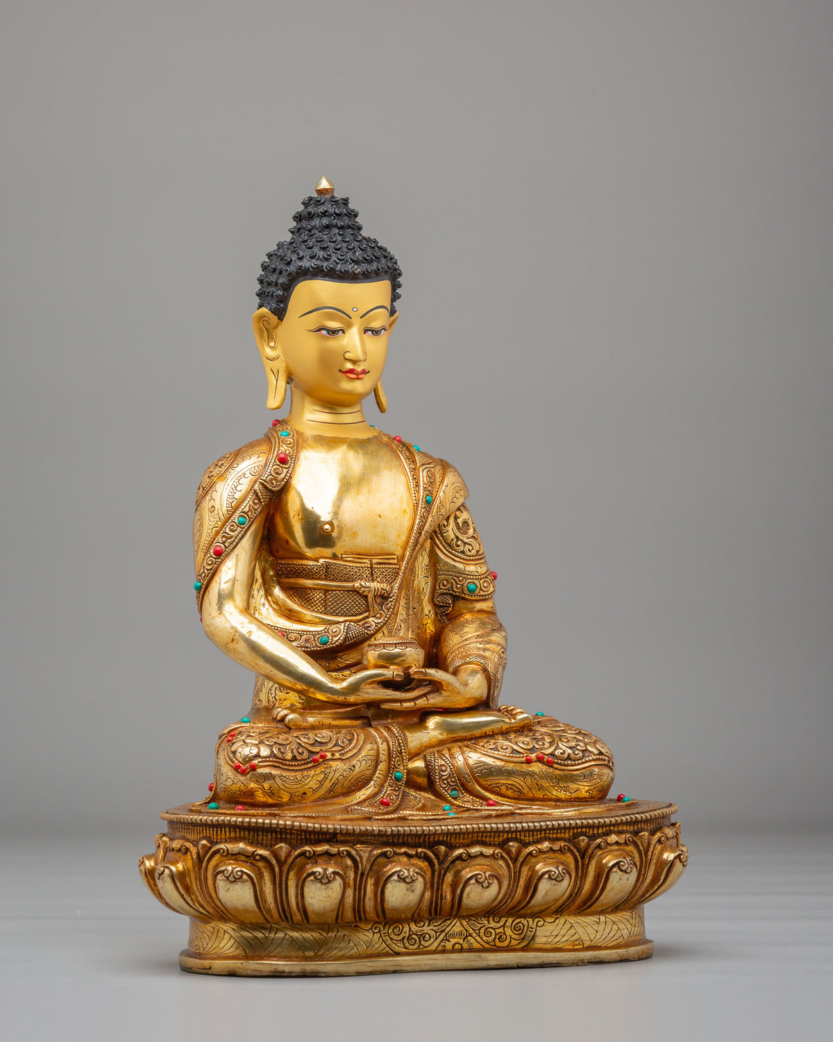 Tibetan Amitabha Buddha Sukhavati Statue | Handcrafted Tibetan Artwork