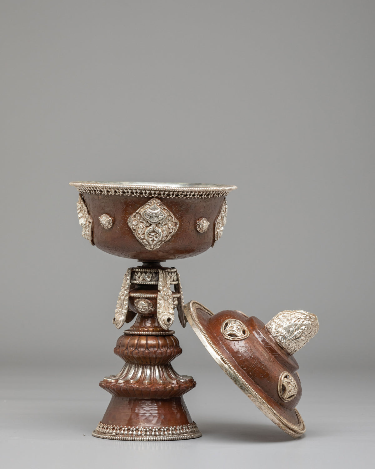 Handcrafted Buddhist Butter Lamp Set | Traditional Light Offering Lamps