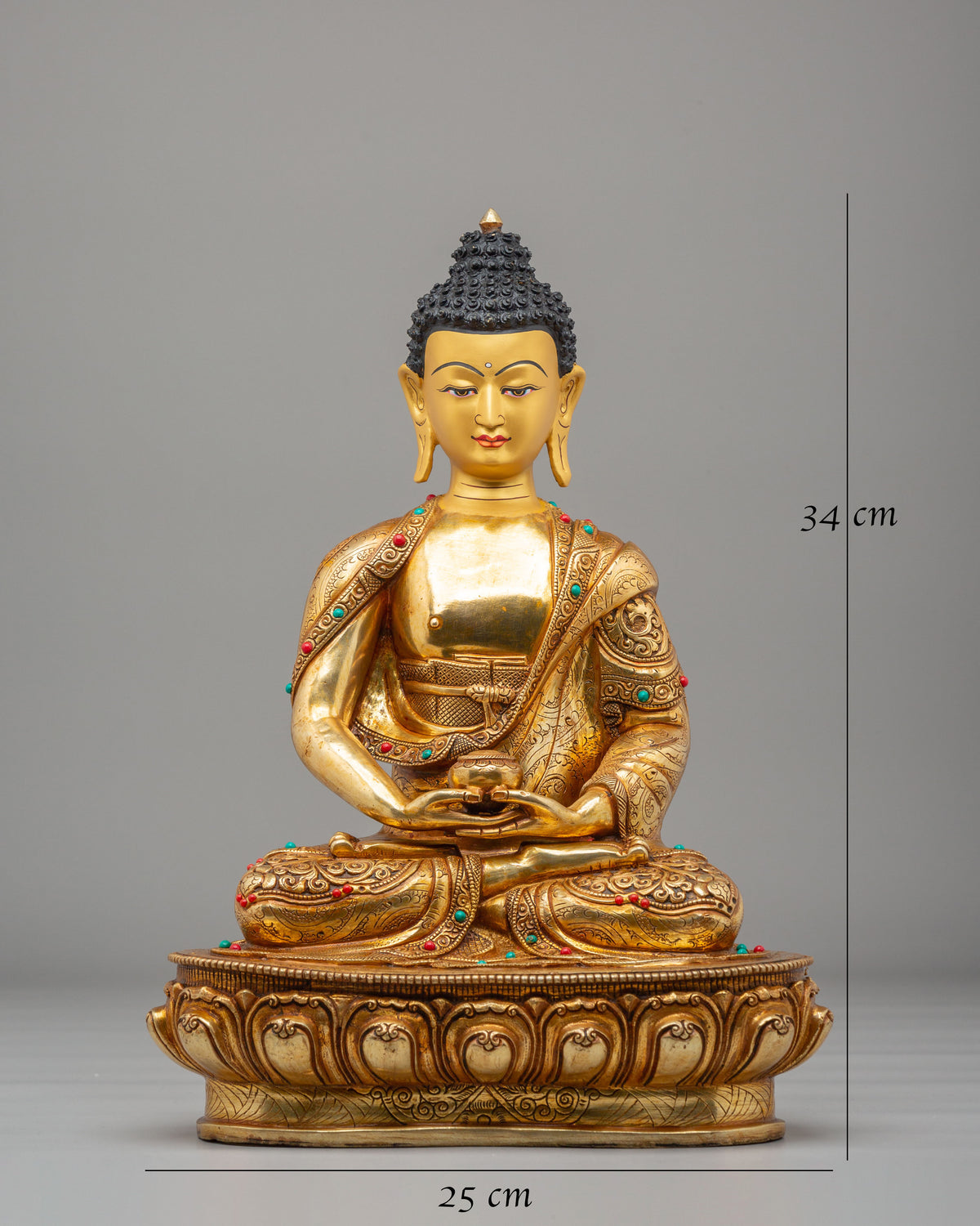 Tibetan Amitabha Buddha Sukhavati Statue | Handcrafted Tibetan Artwork
