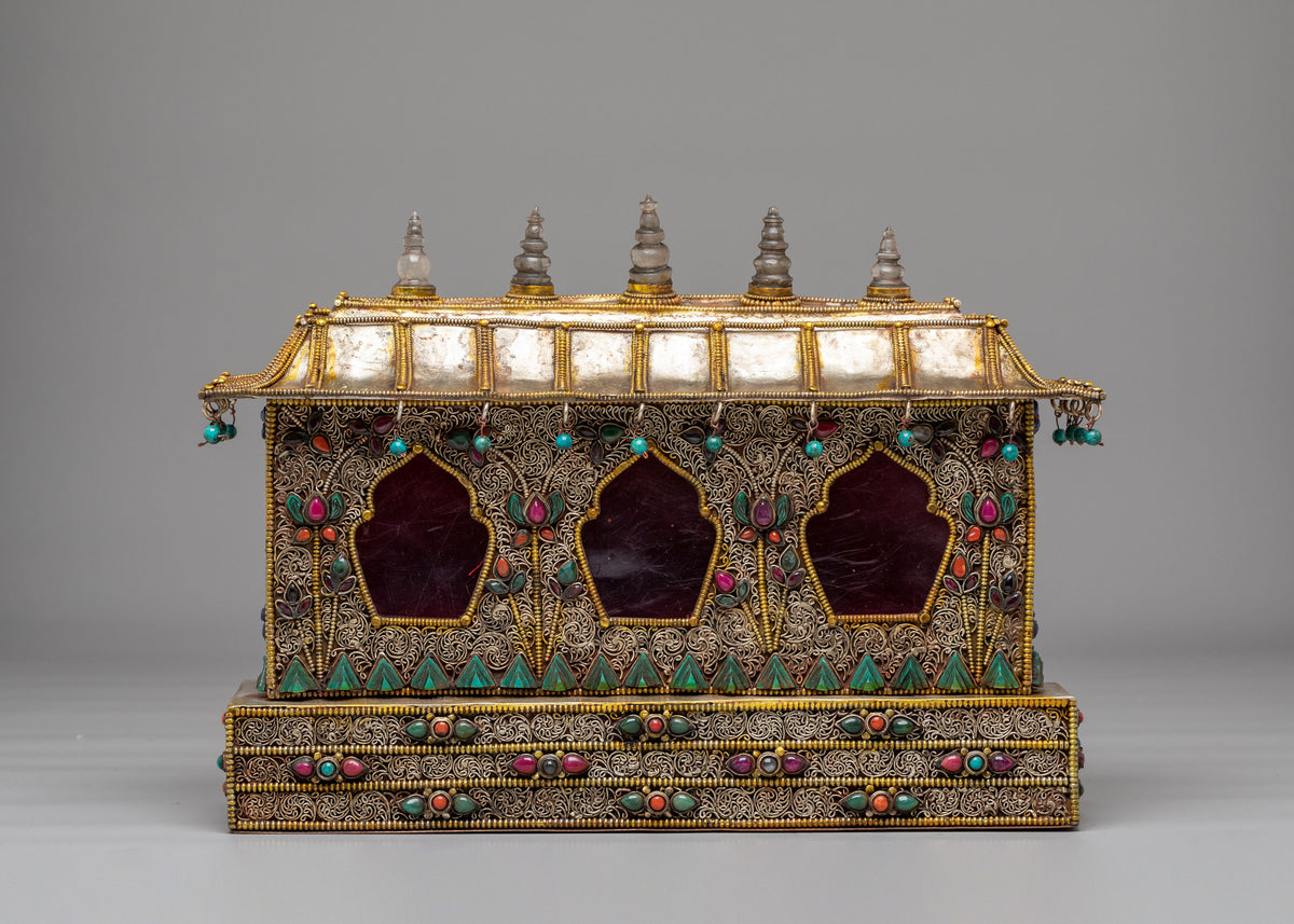 Buddhist Altar Shrine Box | Tibetan Meditation Box