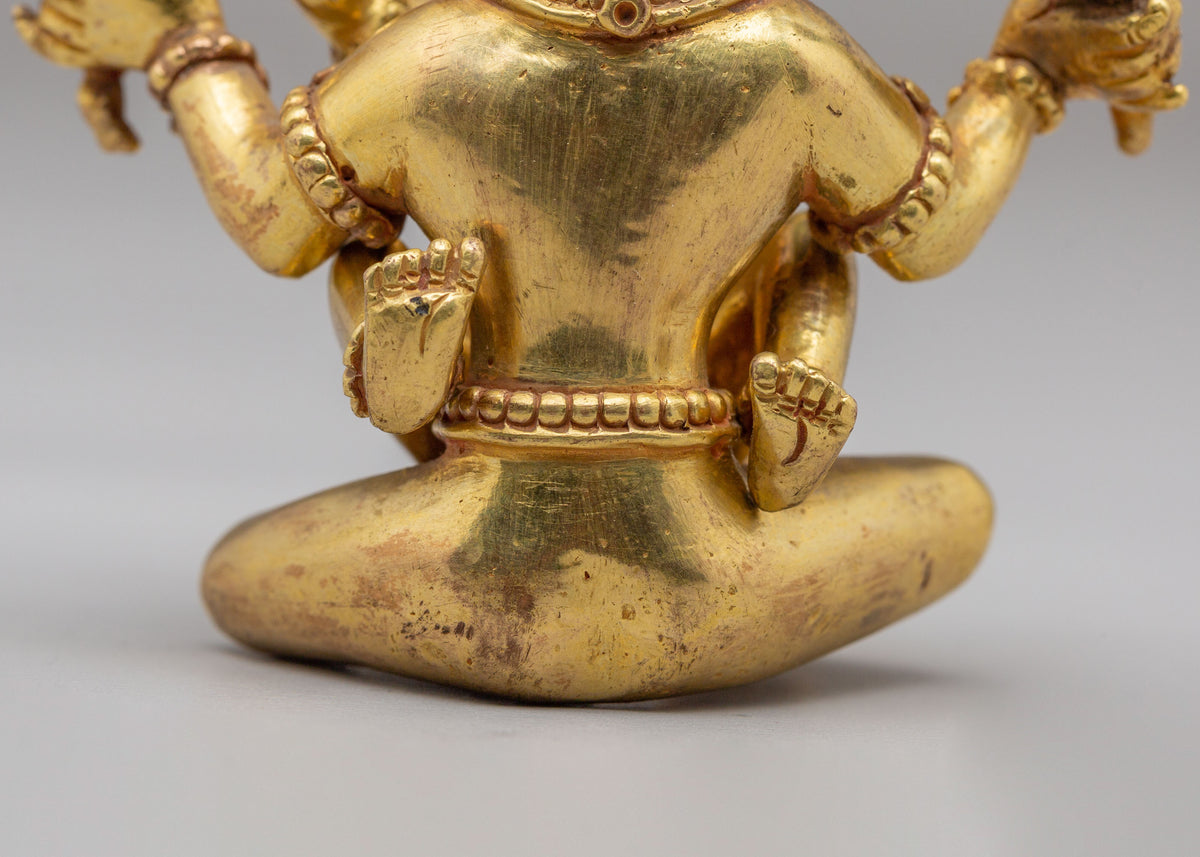 Buddhist Mahakala With Consort Statue | Wrathful Union of Wisdom