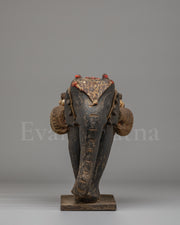 Elephant Wood Carving Statue 