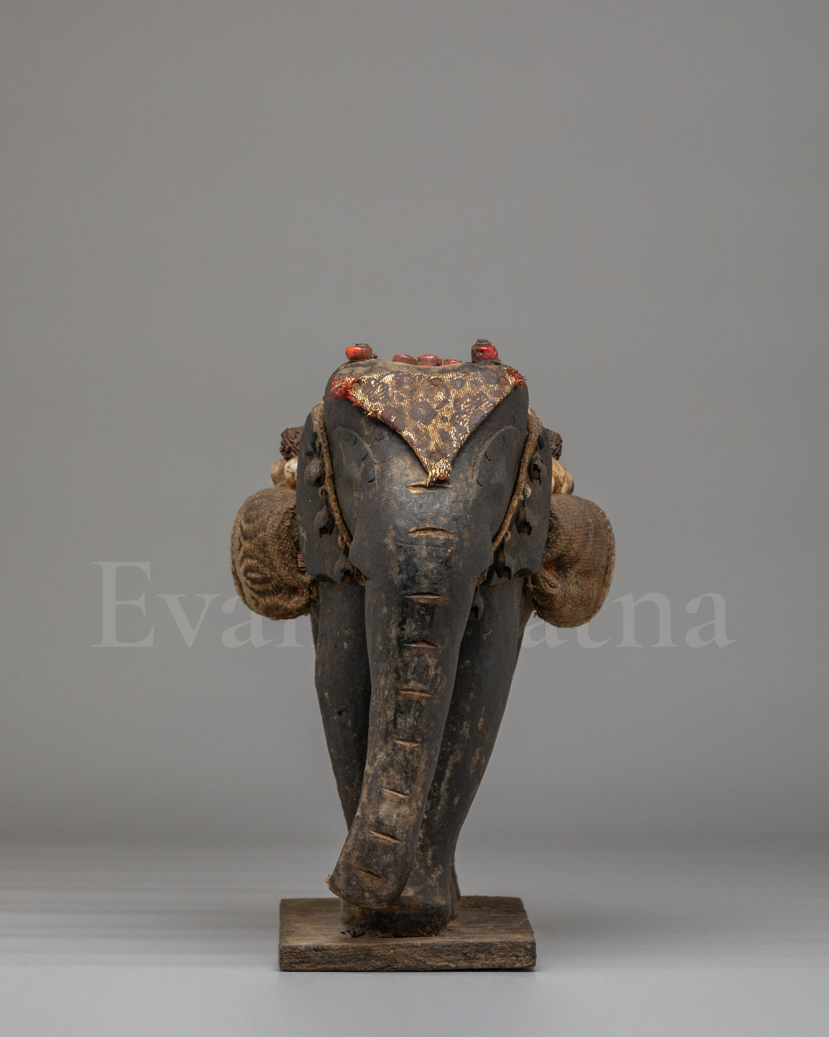 Elephant Wood Carving Statue 