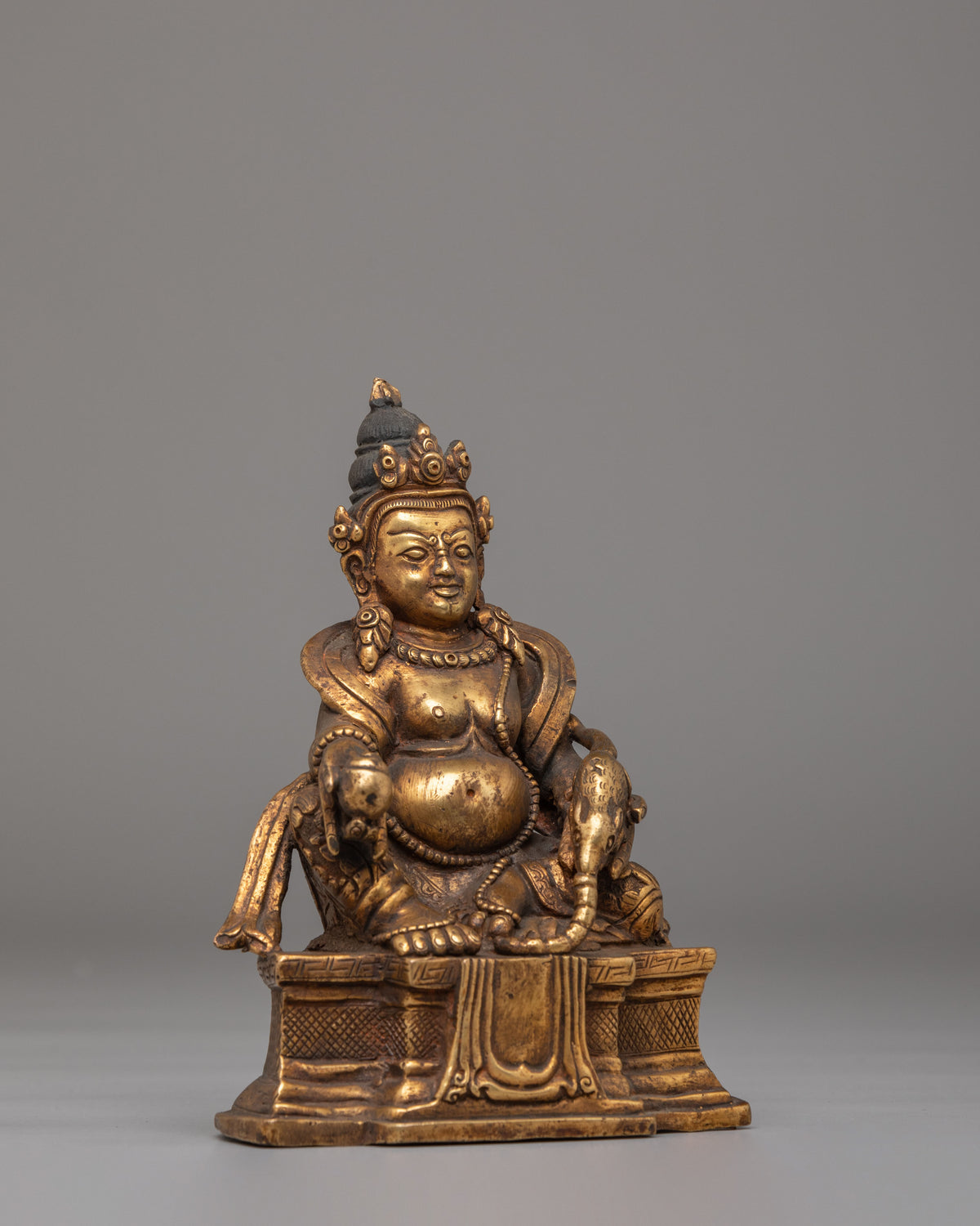 Tibetan Dzambhala Wealth God Statue | Abundance & Prosperity Decor