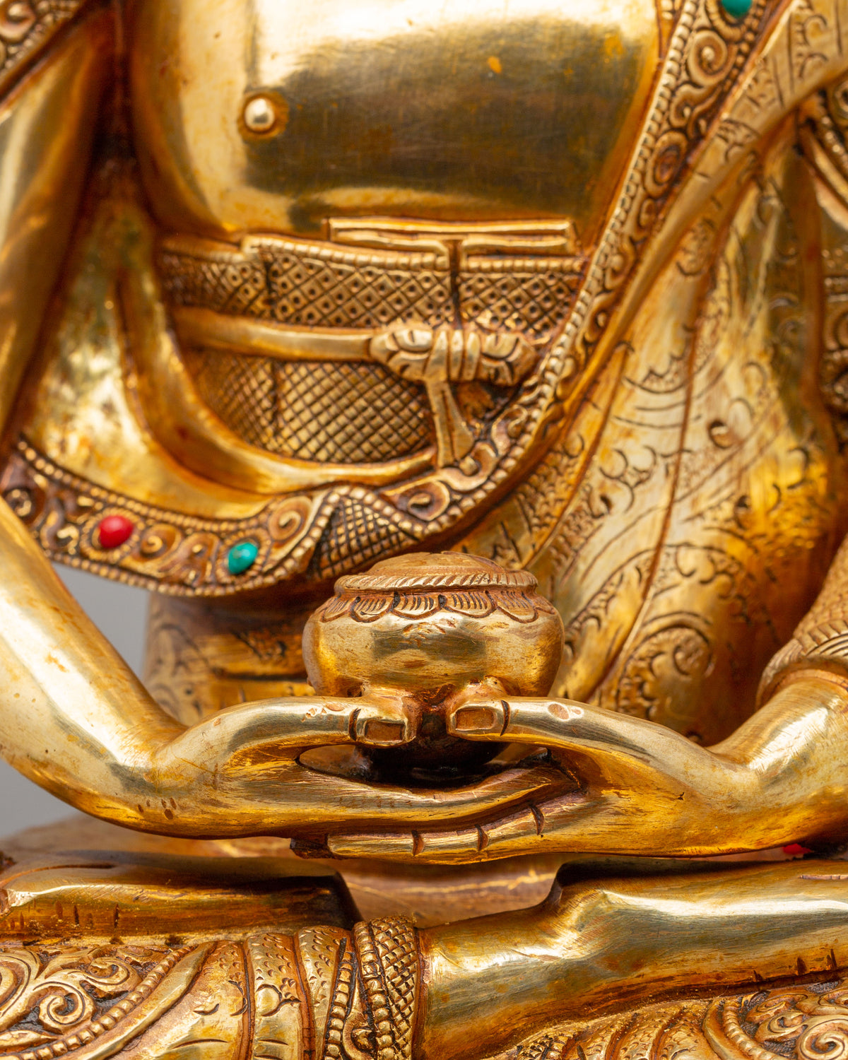 Tibetan Amitabha Buddha Sukhavati Statue | Handcrafted Tibetan Artwork
