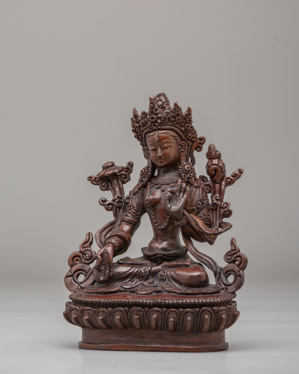 White Tara Meditation Statue | Tibetan Healing Deity Artwork