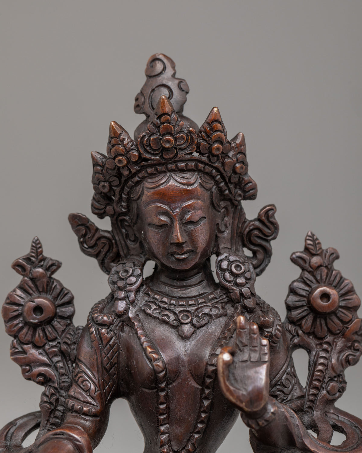 Green Tara Buddhist Sculpture | Sacred Himalayan Altar Sculpture