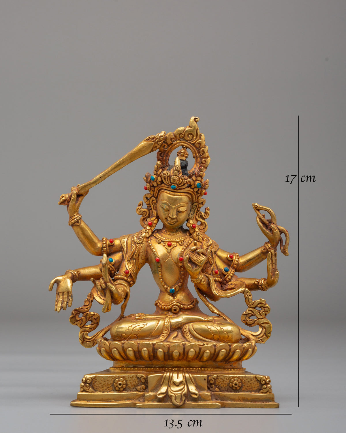 Buddhist Shrine Maha Manjushri Statue | Maha Manjushri Bodhisattva Sculpture