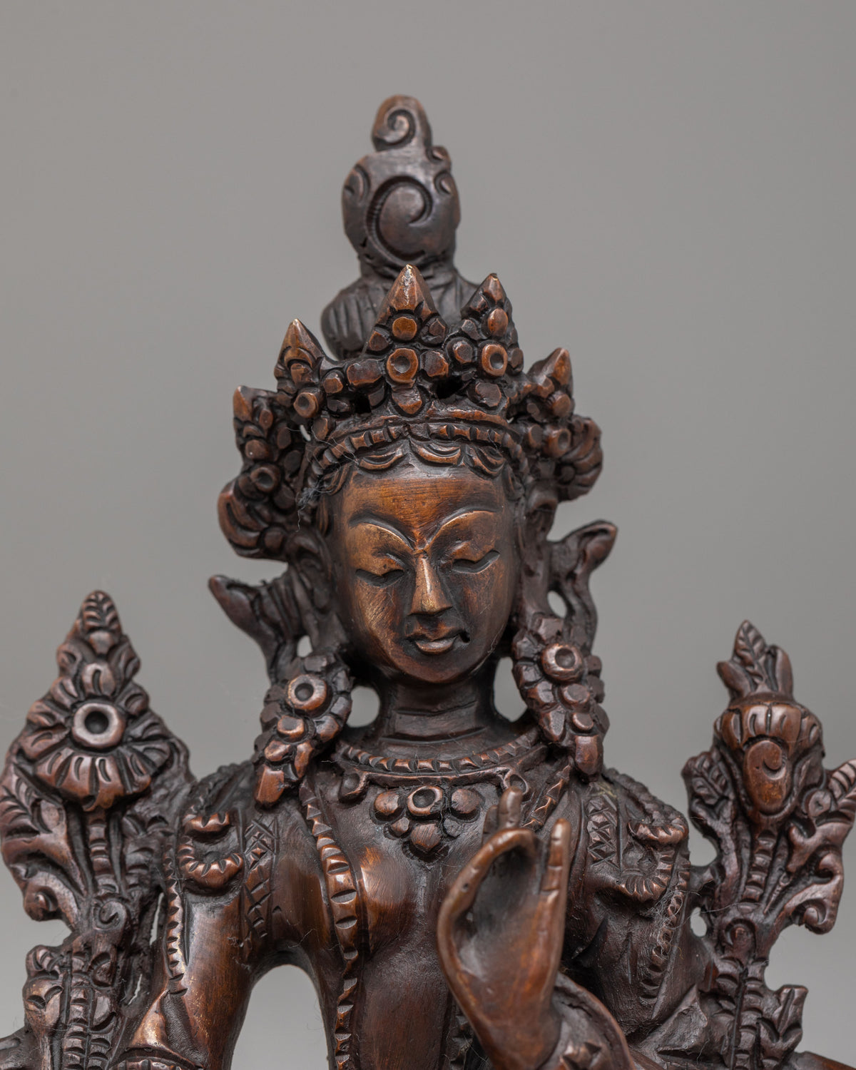 Handmade White Tara Buddhist Sculpture | Spiritual Altar Decor