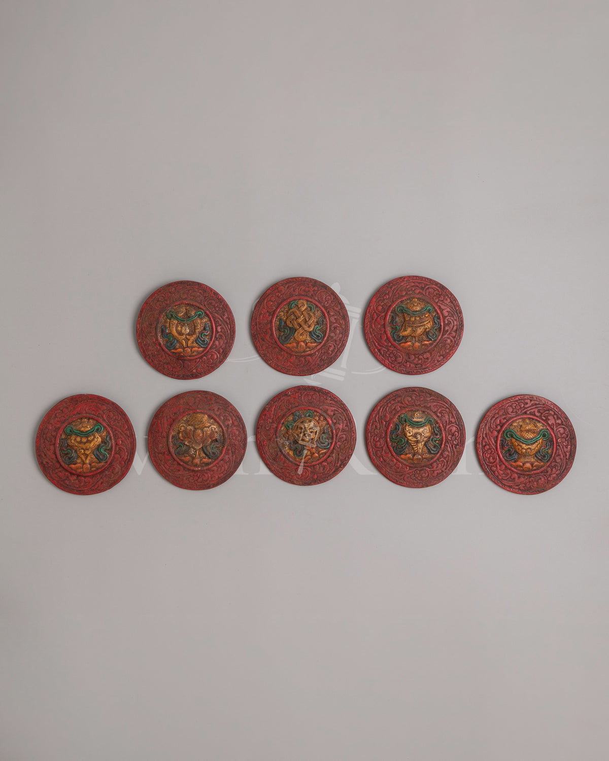 Tibetan Altar Eight Auspicious Symbols Set