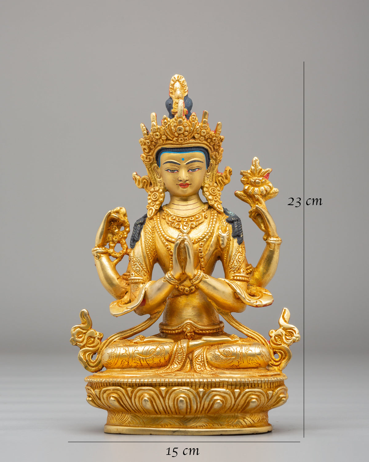 Sacred Avalokiteshvara Buddhist Statue | Himalayan Artwork for Spiritual Practice