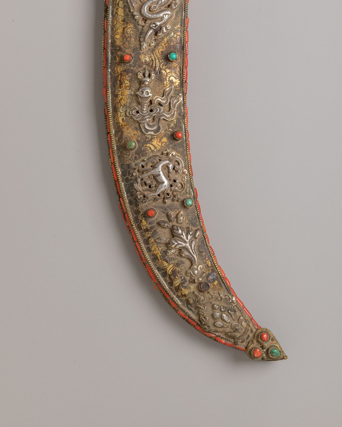 Tibetan Sword With Decorative Scabbard | Traditional Himalayan Sword Art