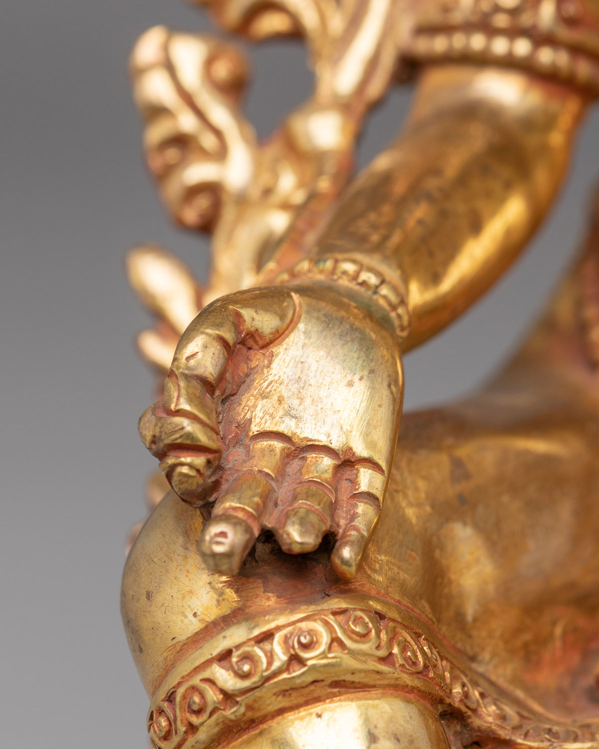 Tibetan Green Tara Shrine Statue | Buddhist Sculpture for Altar Decor