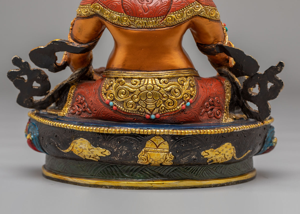 Traditional Dzambhala Altar Statue | Wealth Deity Buddhist Artwork