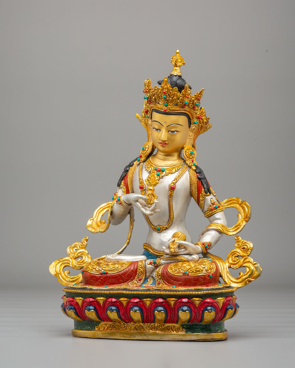 Vajrasattva Buddhist Purification Statue | Traditional Tibetan Artwork