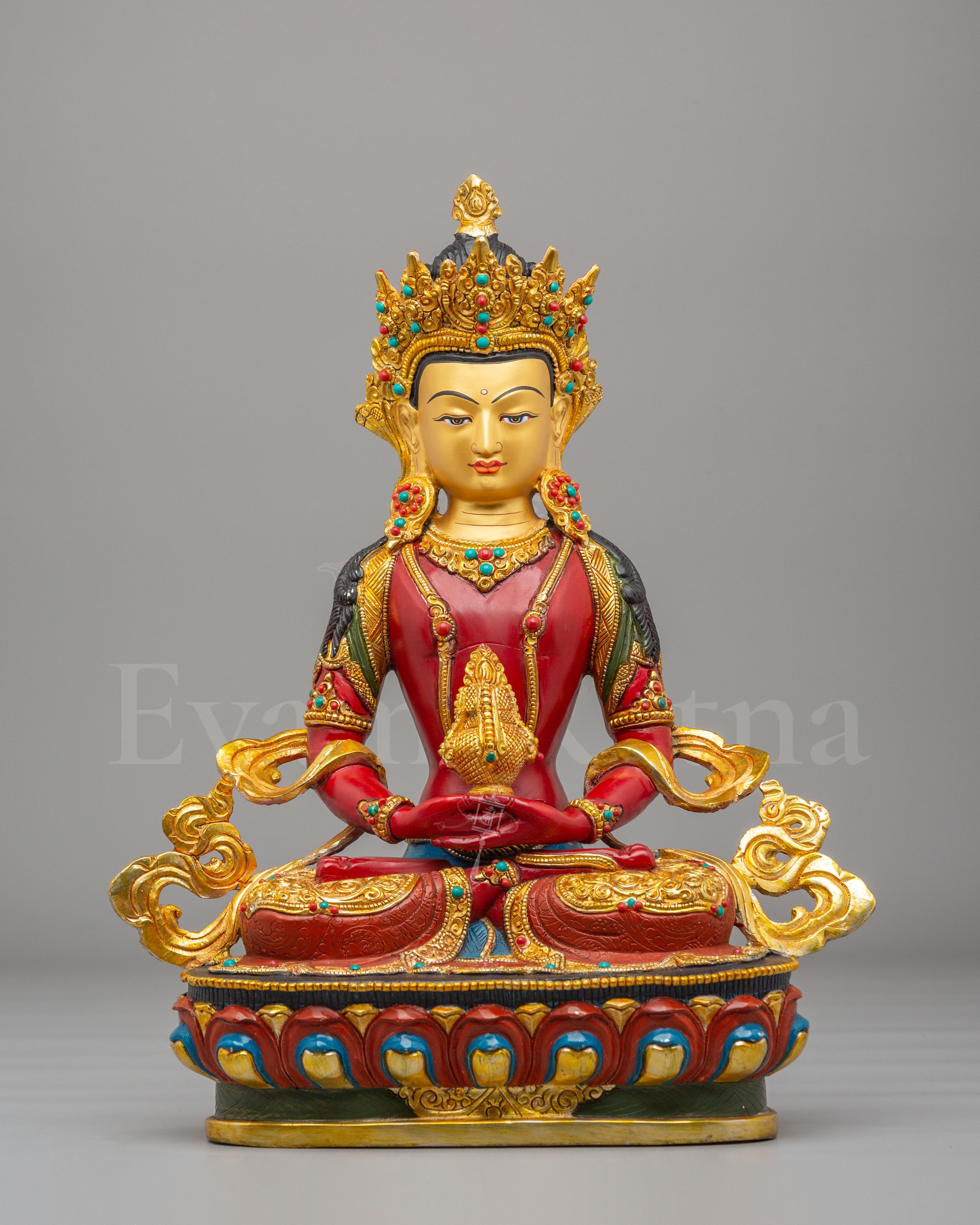 Amitayus Buddhis Longevity Statue 