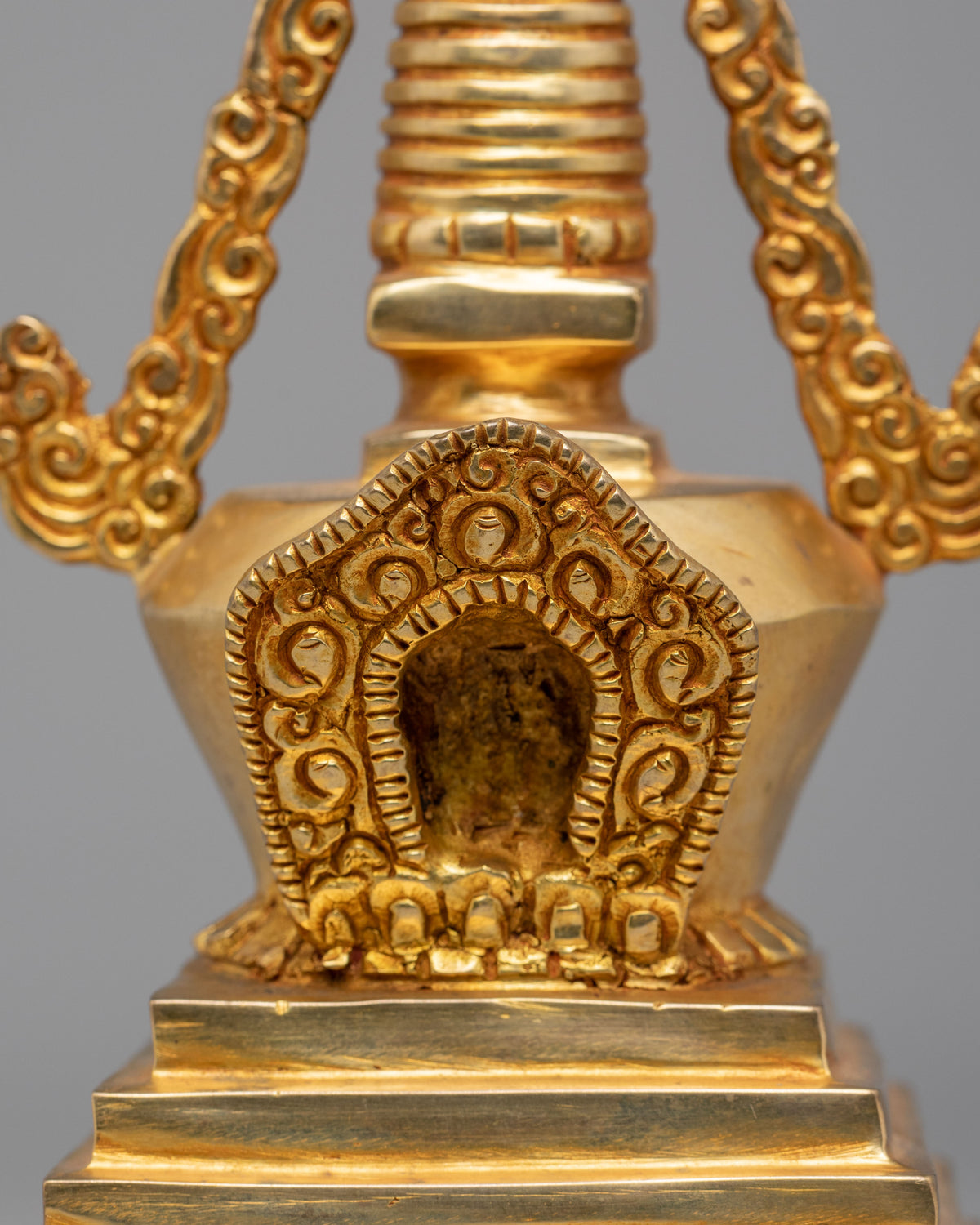 Handcrafted Enlightenment Altar Chorten | Tibetan Ritual Art for Spiritual Practice