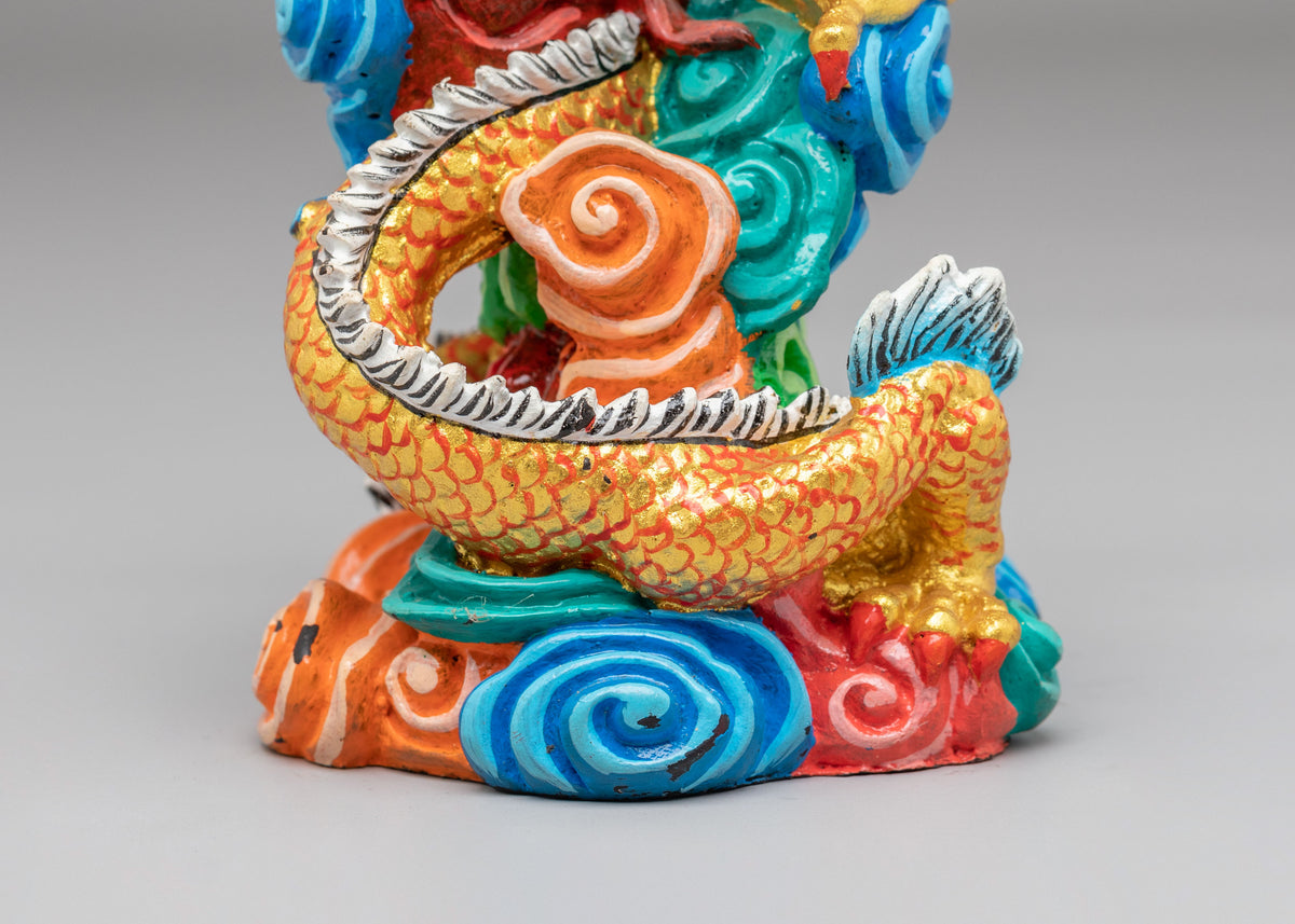 Mythical Dragon Sculpture | Handcrafted Tibetan Artwork