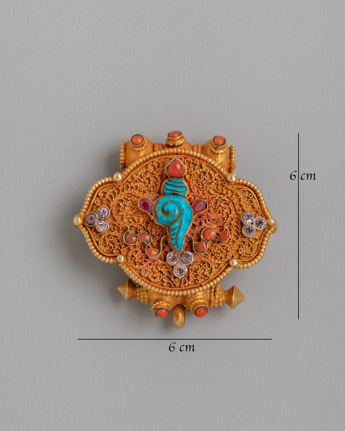 Traditional Conch Ghau Box Locket | Buddhist Locket for Altar and Prayer