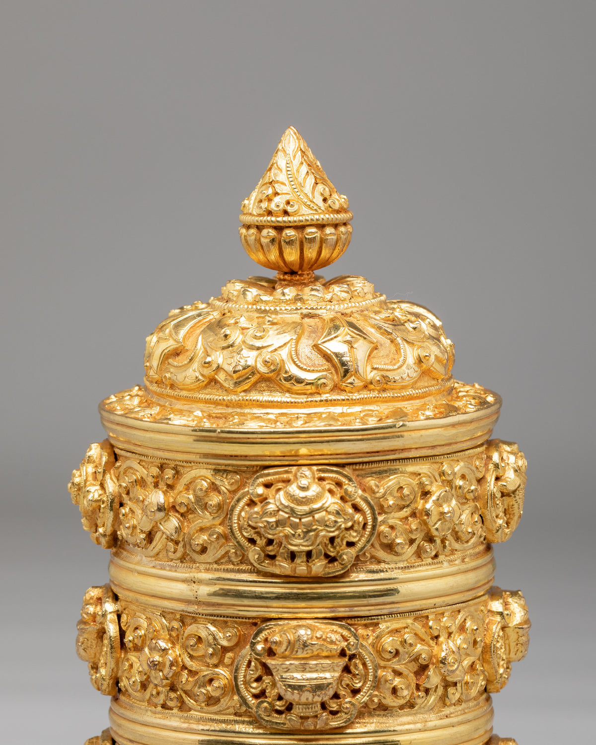 Traditional Ritual Dhupur Rice Pot | Handcrafted Tibetan Offerings Vessel