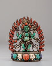 Buddhist Altar Six-Armed Mahakala Statue 