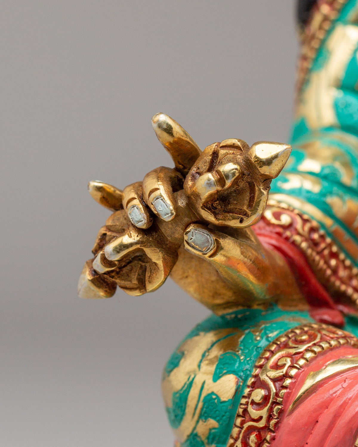 Traditional Tibetan Padmasambhava Statue | Copper Artwork