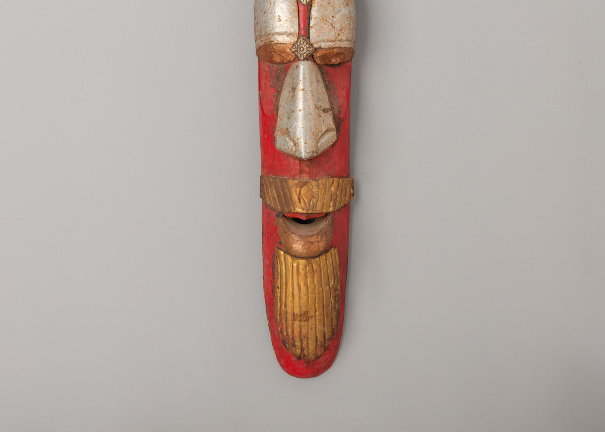 Himalayan Wooden Mask Wall Hanging | Handcrafted Wood Art